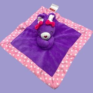 Fisher Price Mattel Baby Lovey Purple Pink Bunny Rabbit Security Blanket 2016